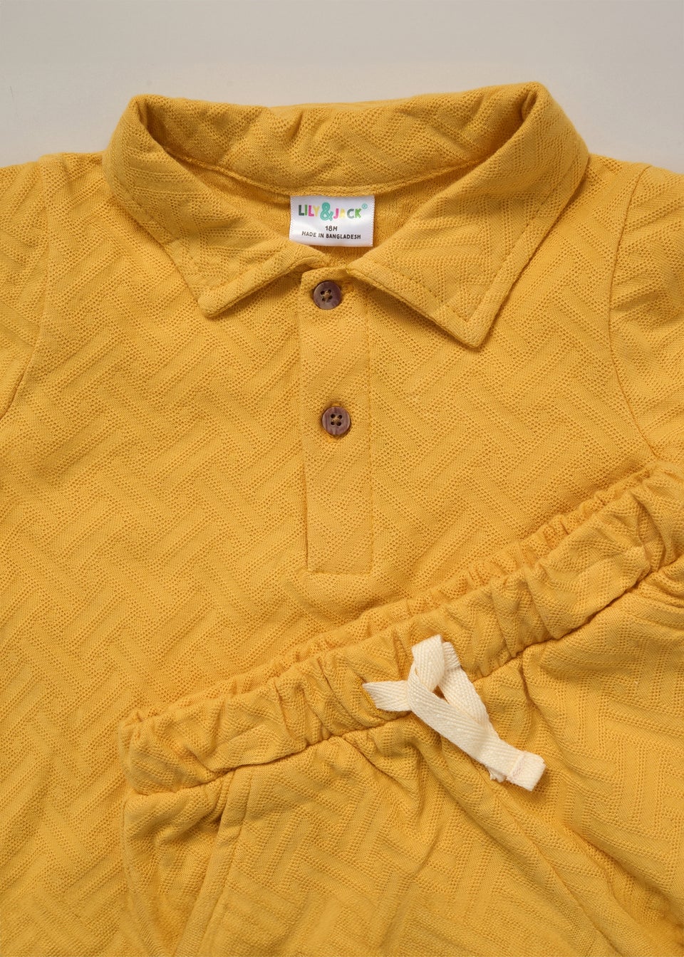 Lily & Jack Jacquard Jersey Polo Shirt Shorts & Sunglasses Outfit Set (2 - 4 yrs)