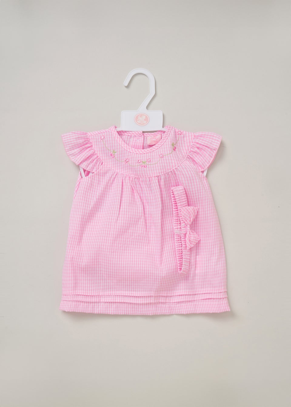 Rock a Bye Baby Dress Knickers & Bow Headband Outfit Set (9-24 mnths)