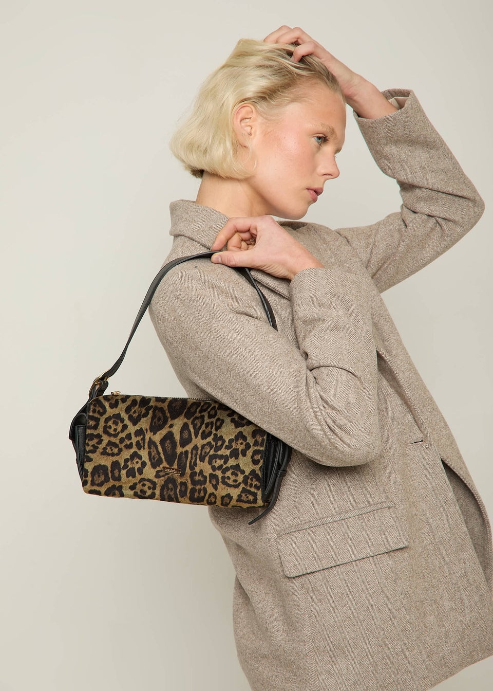 Madein Leopard Belle 90's Box Shoulder Bag
