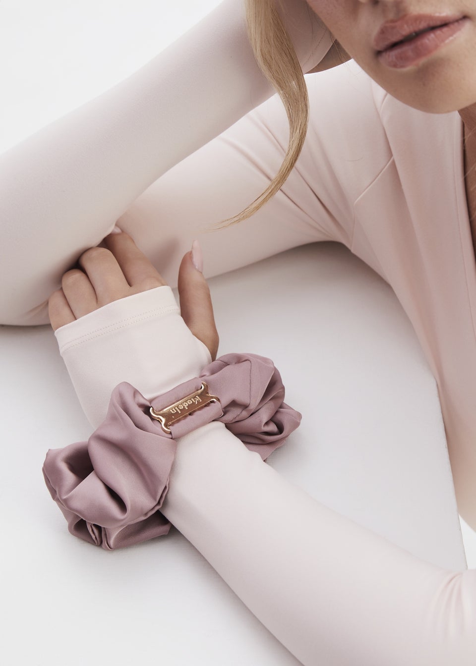 Madein Pink Romy Branded Scrunchie