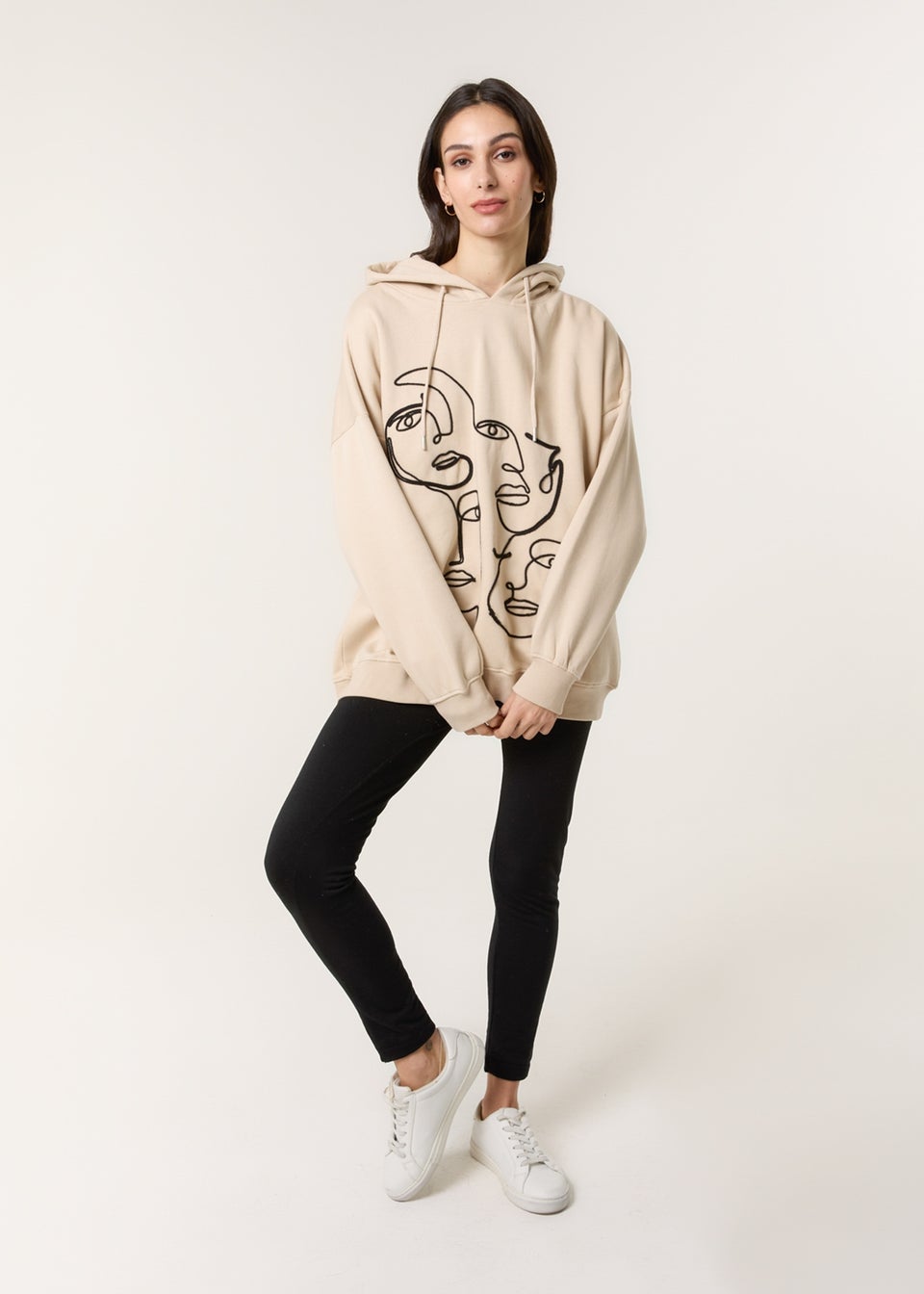Blue Vanilla Stone Face Art Hoodie