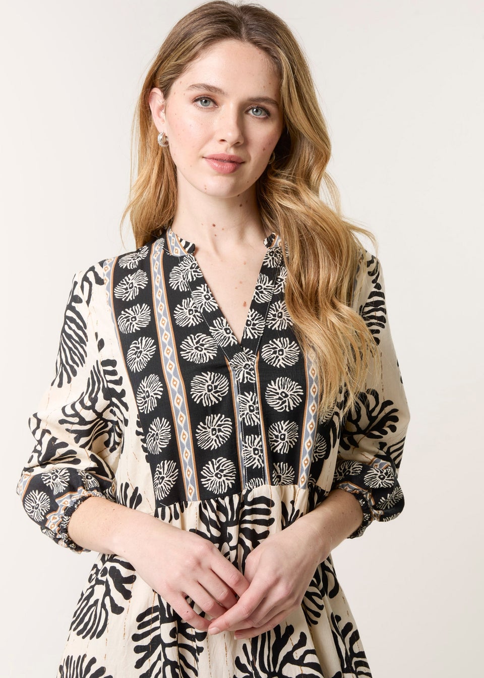 Blue Vanilla Black Oversized Smock Dress