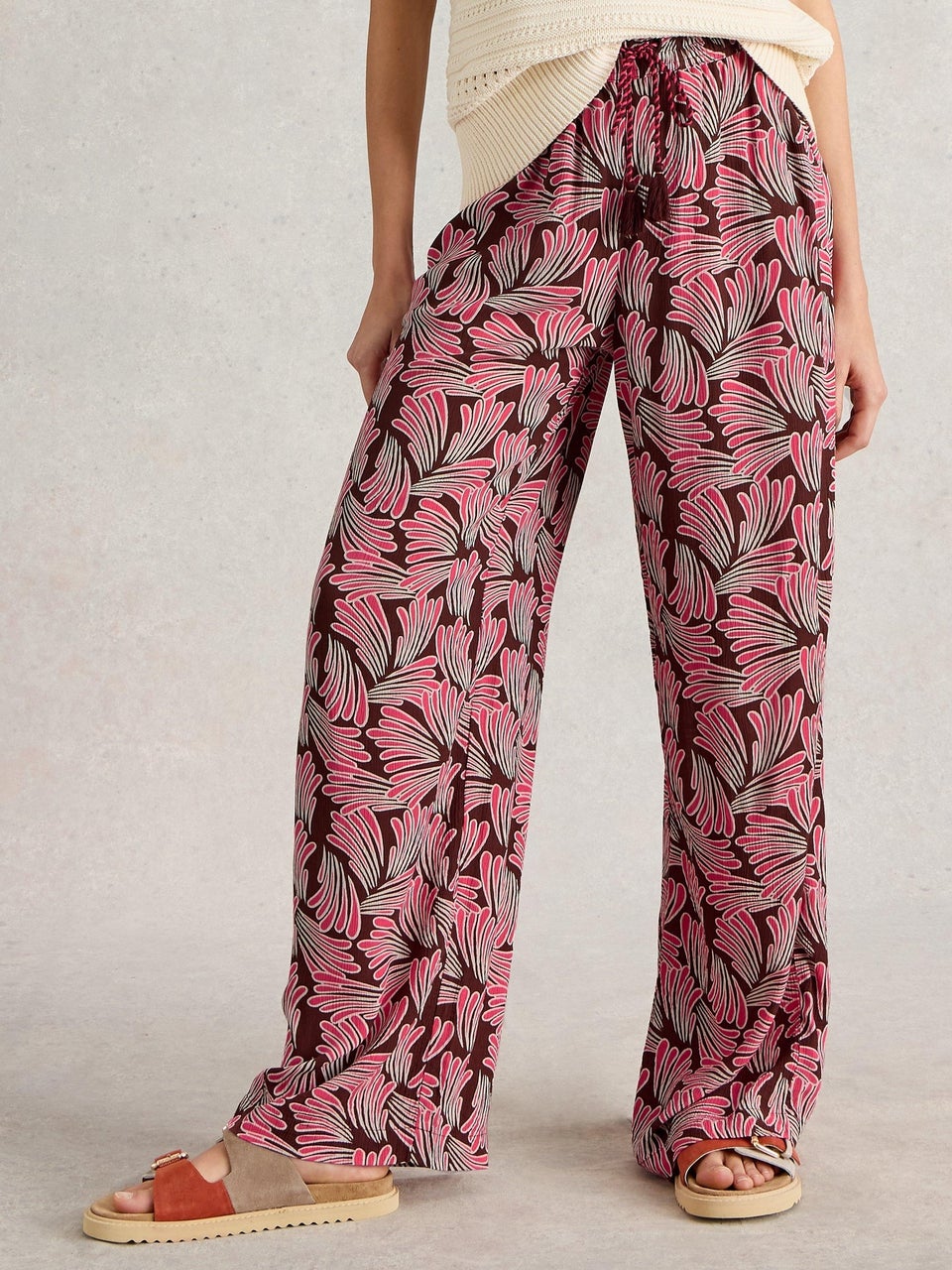 Belle Crinkle Hose mit weitem Bein