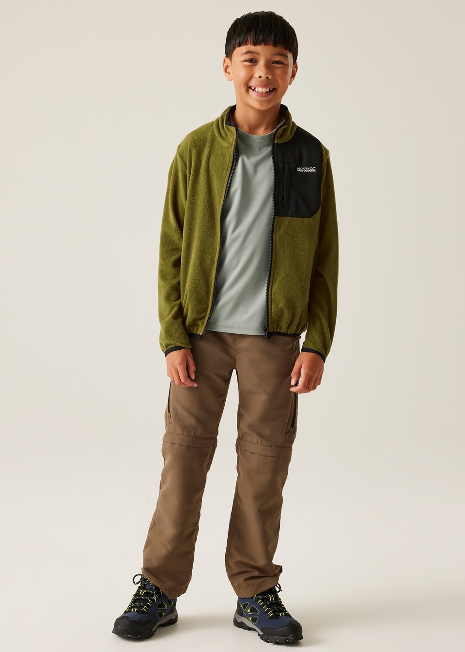 Regatta Forest Green Nephrite Kids' Frankie Anti-Pill Symmetry Fleece (3- 16 Yrs)