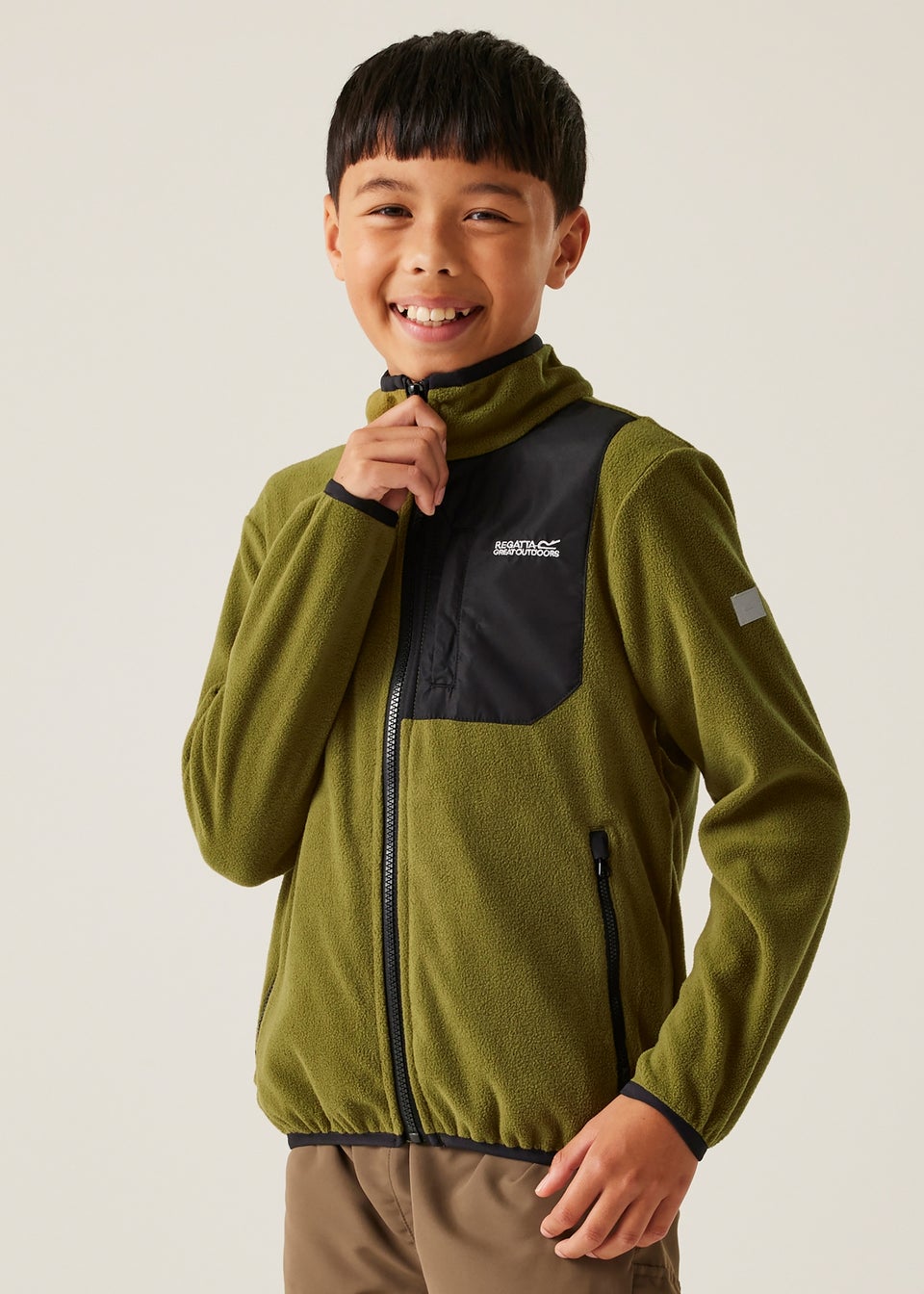 Regatta Forest Green Nephrite Kids' Frankie Anti-Pill Symmetry Fleece (3- 16 Yrs)