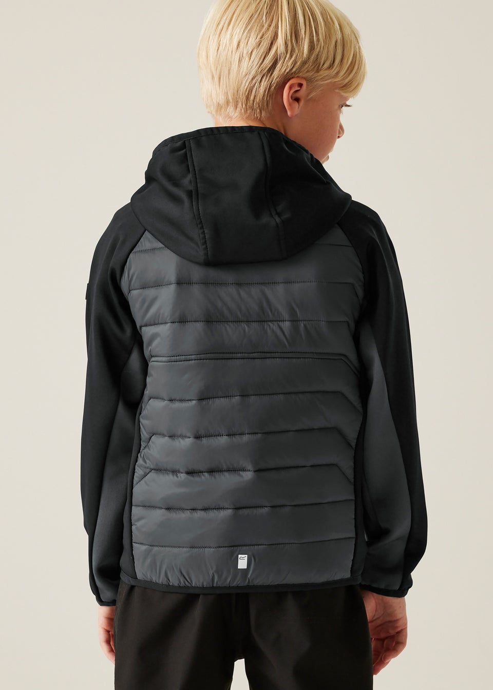 Regatta Black/Grey Kids Kielder IX Water Repellent Extol Stretch Jacket (3-16 yrs)