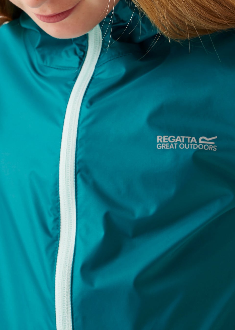 Regatta Teal Icy Morn Kids Pack-It III Waterproof Breathable Isolite Jacket (3- 16 yrs)