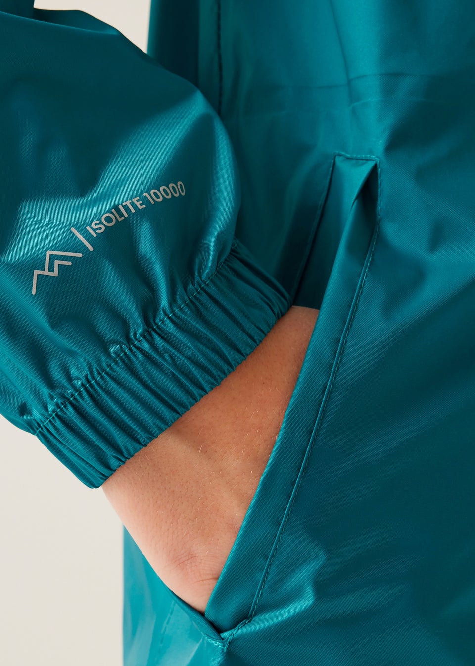 Regatta Teal Icy Morn Kids Pack-It III Waterproof Breathable Isolite Jacket (3- 16 yrs)