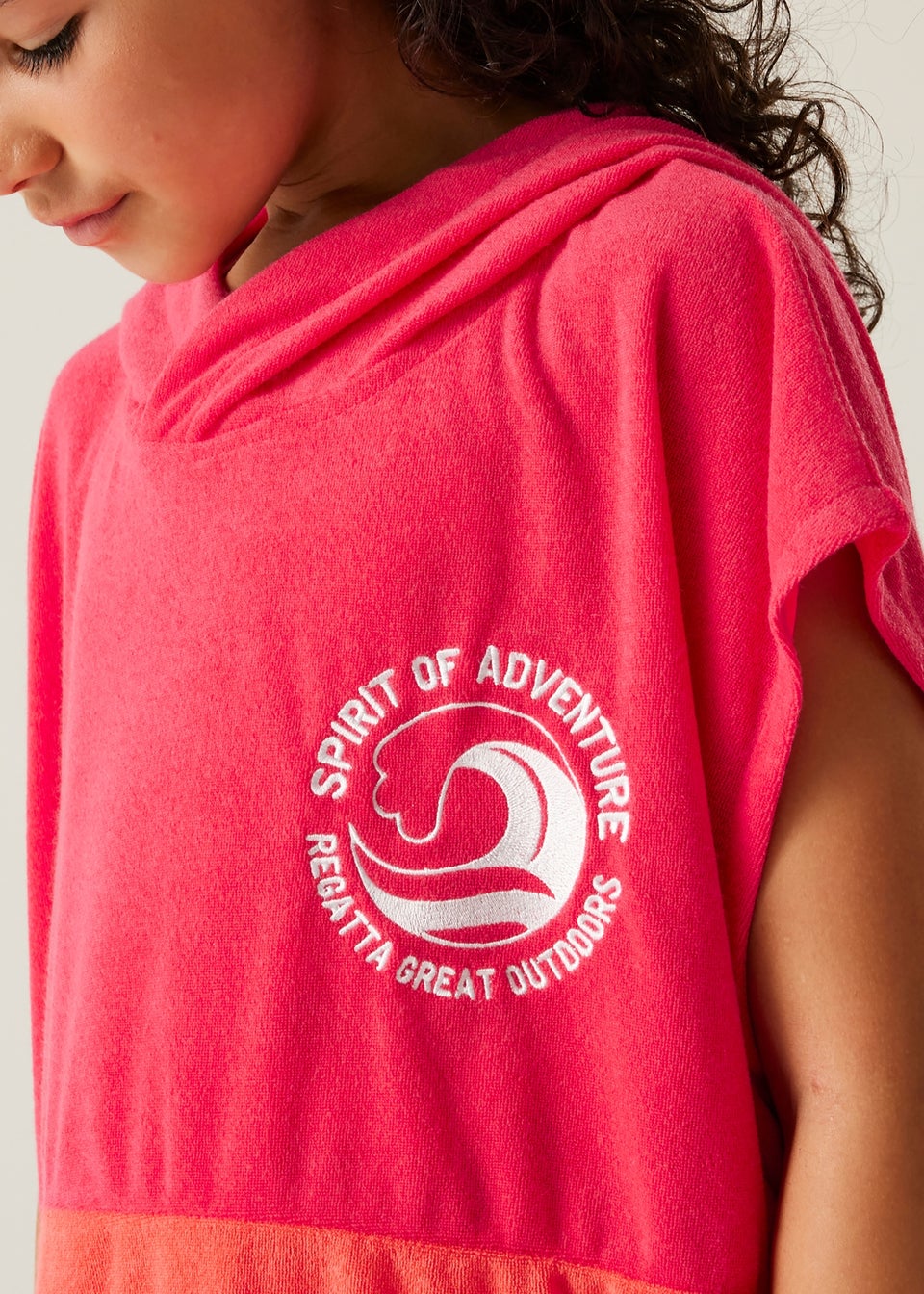 Regatta Pop Peach Bloom Kids Towel II Robe (3- 13 Yrs)