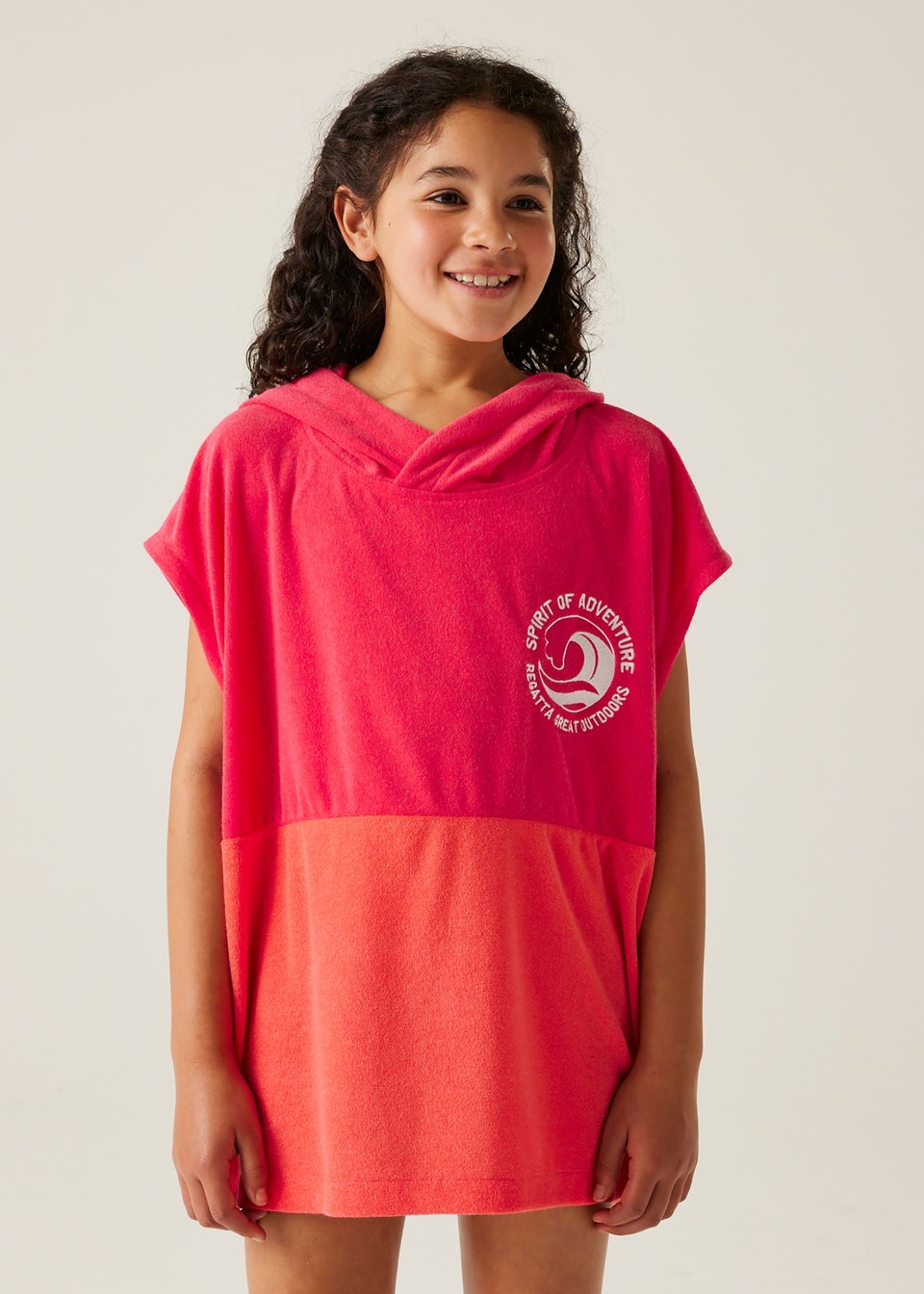 Regatta Pop Peach Bloom Kids Towel II Robe (3- 13 Yrs)