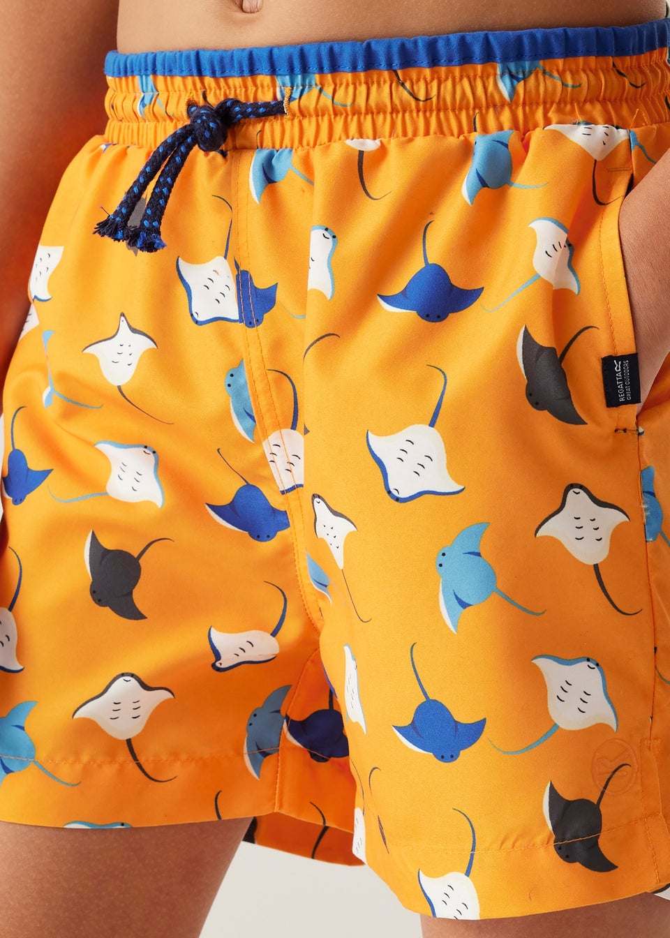 Regatta Bright Marigold Stingray Kids Skander III Swim Shorts (3- 16 Yrs)