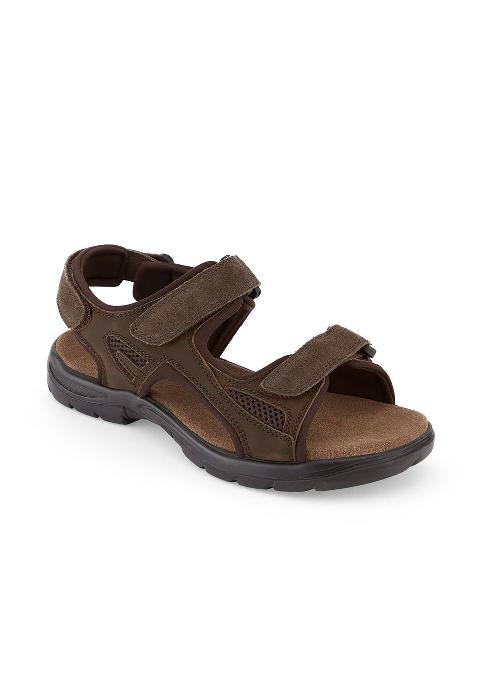 Cotton Traders Chocolate Leather Strider Sandals