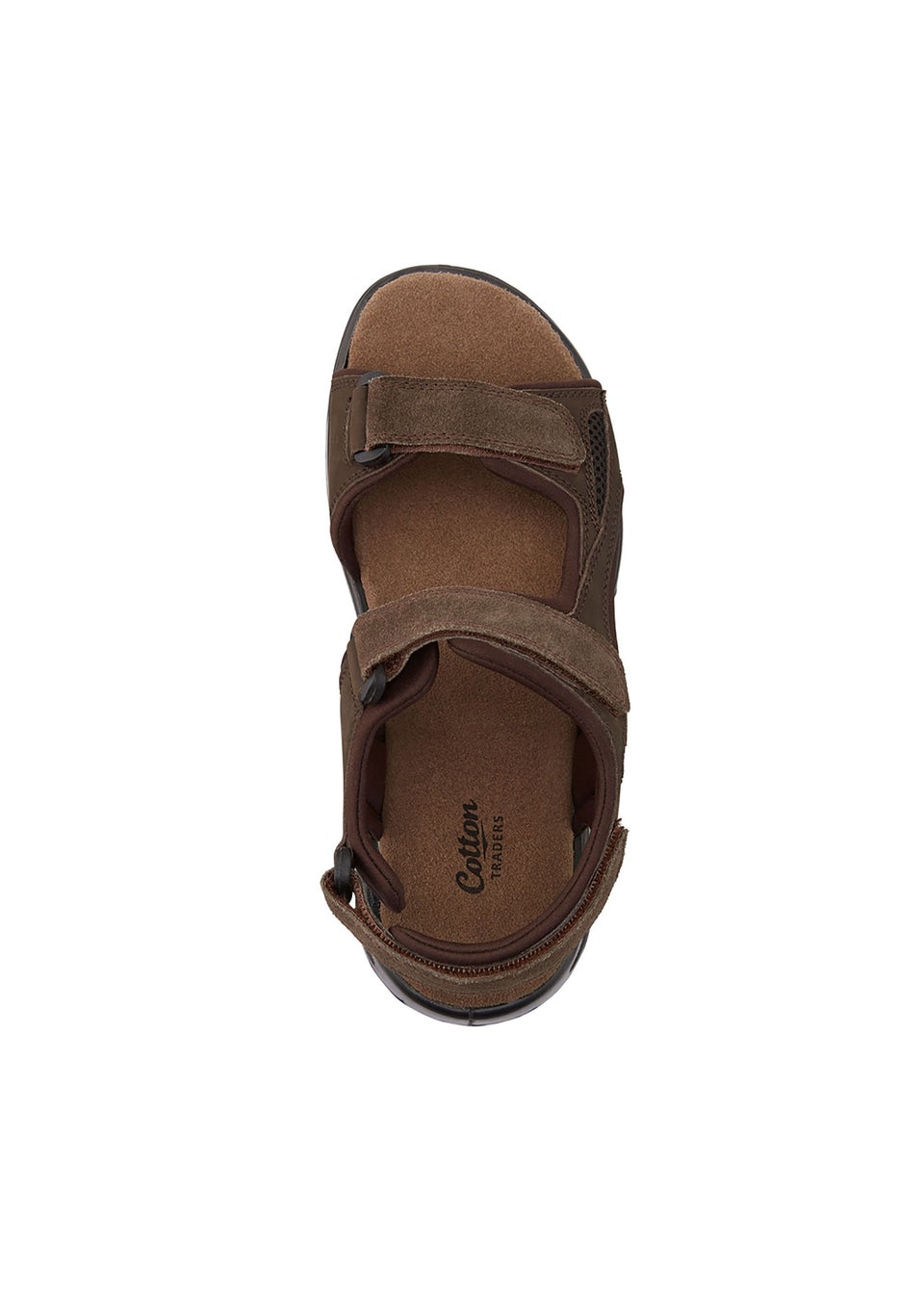 Cotton Traders Chocolate Leather Strider Sandals