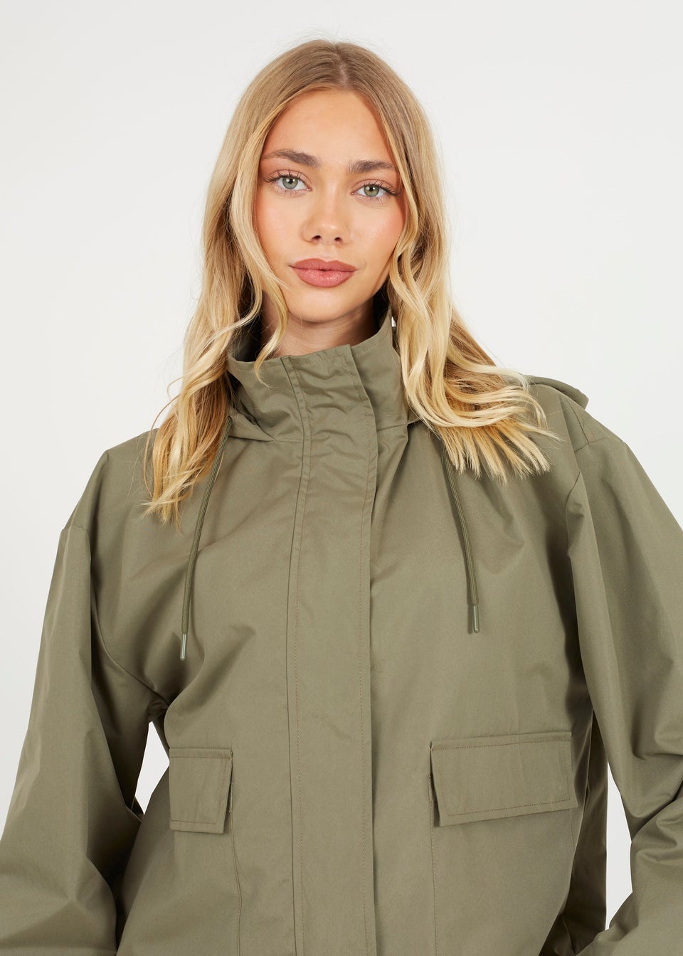 Brave Soul Khaki Short Coated Jacket