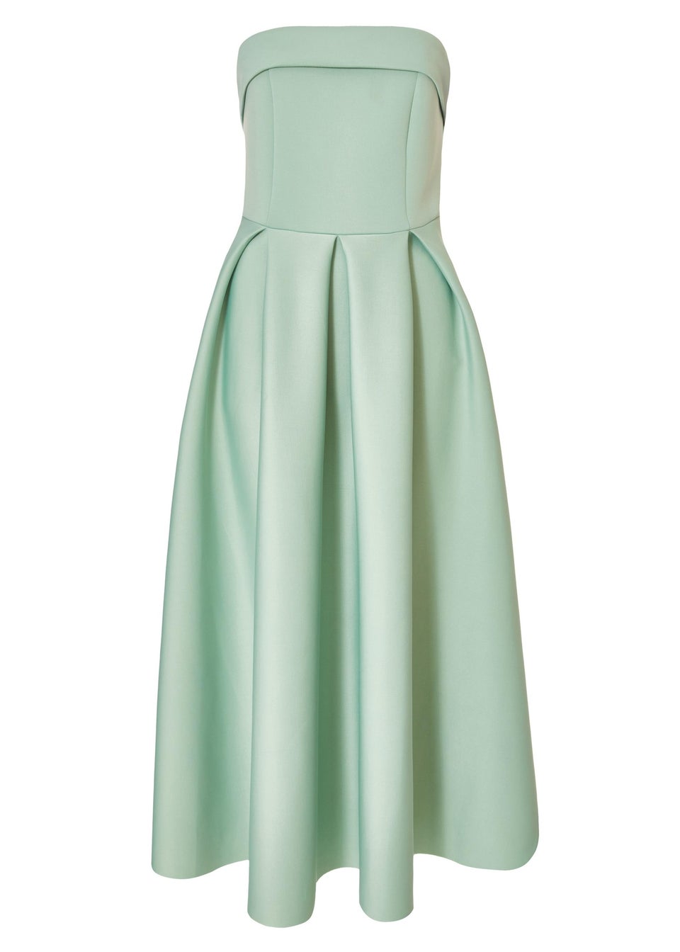 Quiz Green Bandeau Skater Dress
