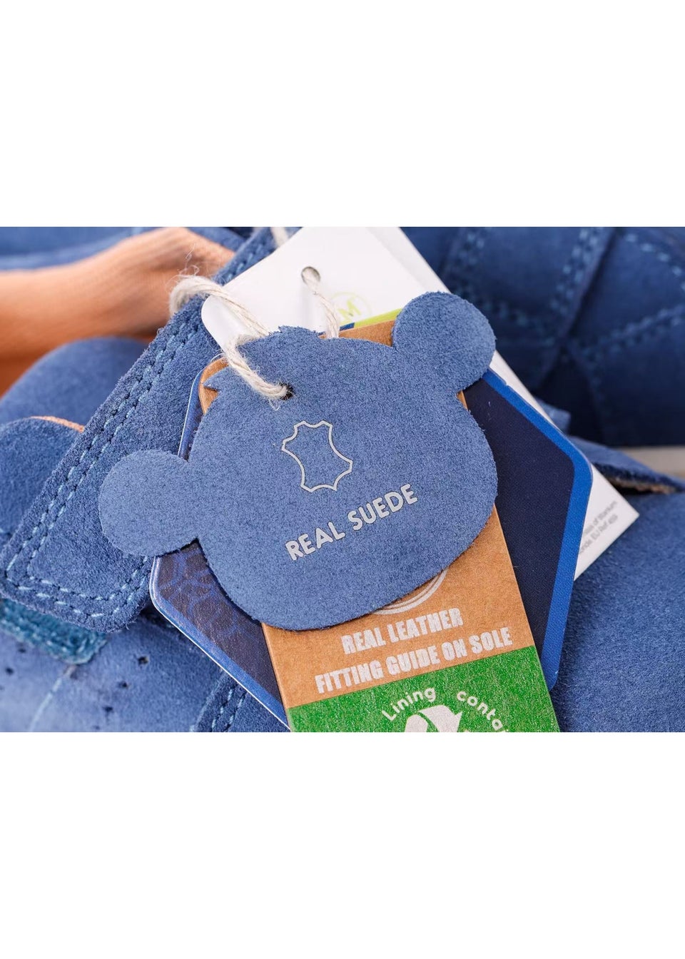 ToeZone Girls Blue Eden Suede Rip Tape Trainers