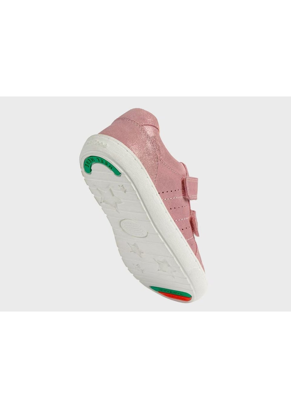 ToeZone Girls Pink Brooke Suede Rip Tape Trainers