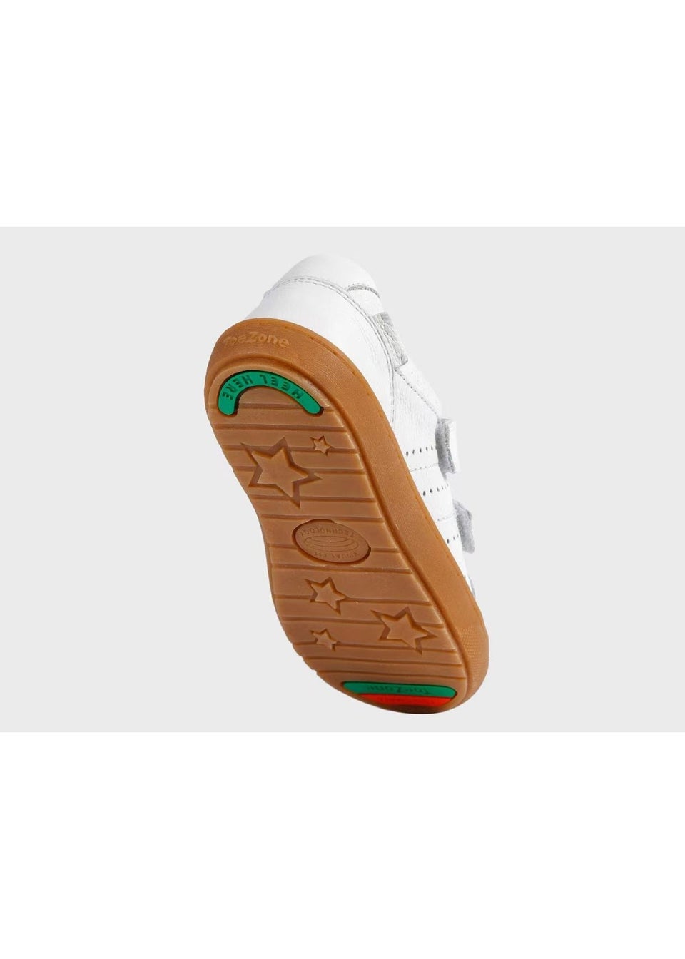 ToeZone Girls White Ariel Suede Rip Tape Trainers