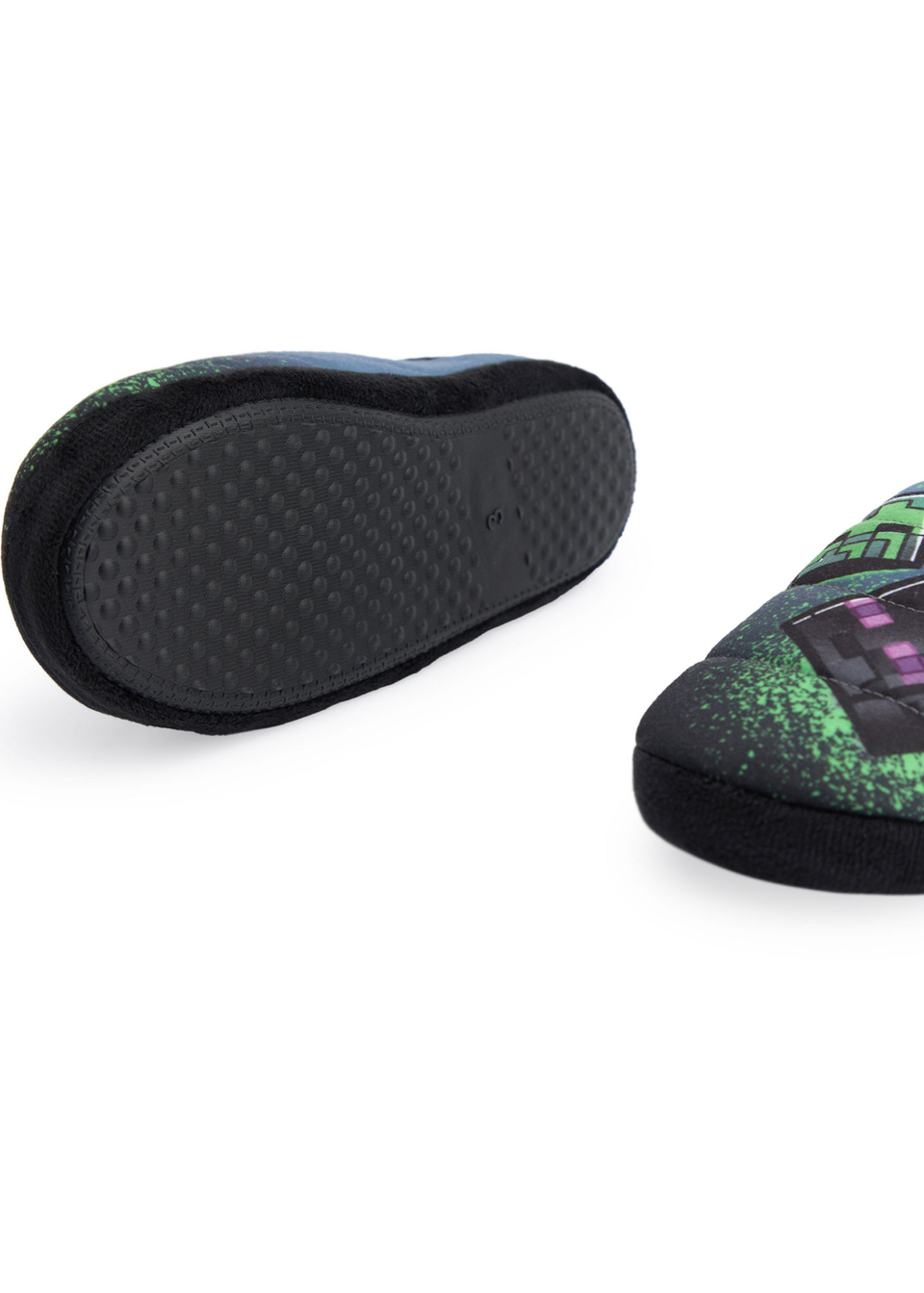 Minecraft Kids Multicoloured Grafitti Slip On Loafer Slippers (11 Younger - 5 Older)