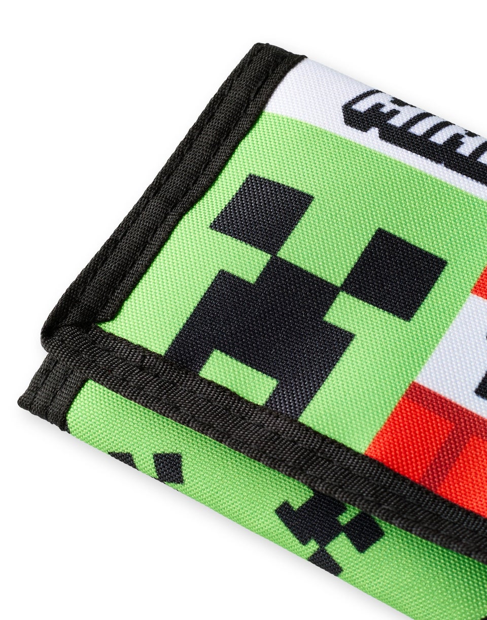 Minecraft Kids Green Creeper & TNT Strap Wallet