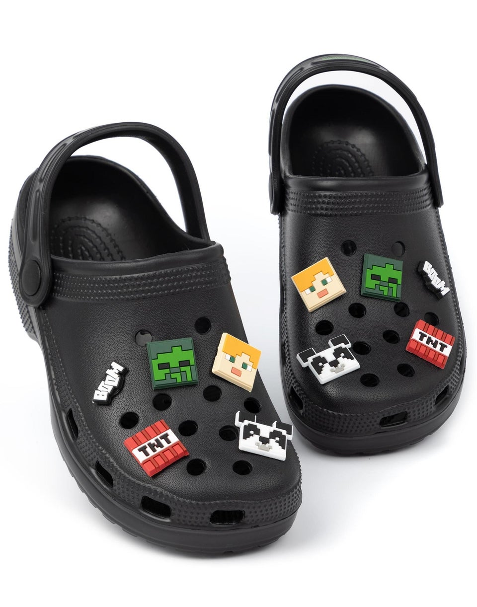 Minecraft Kids Black Character Face Clogs (11 Younger - 4 Older)