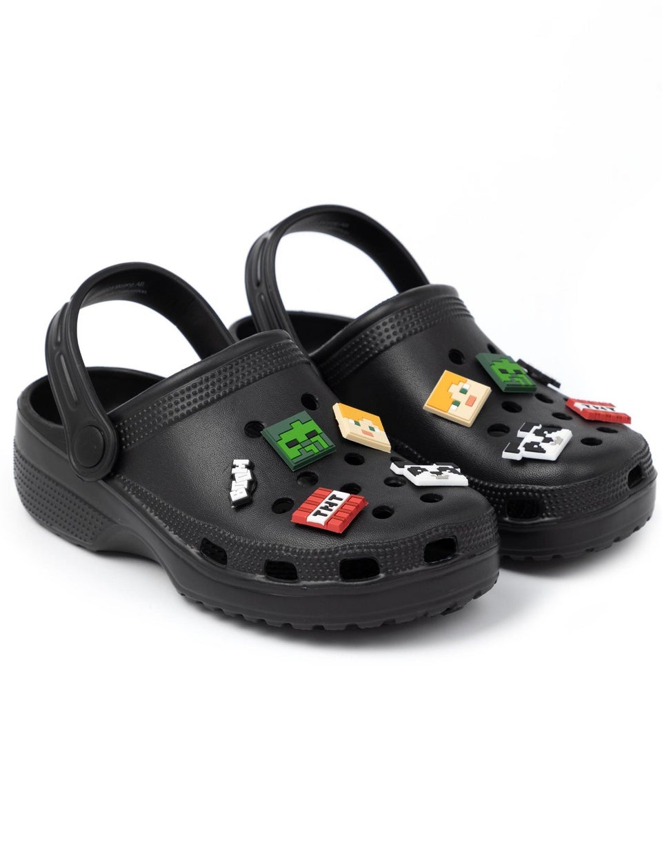 Minecraft Kids Black Character Face Clogs (11 Younger - 4 Older)