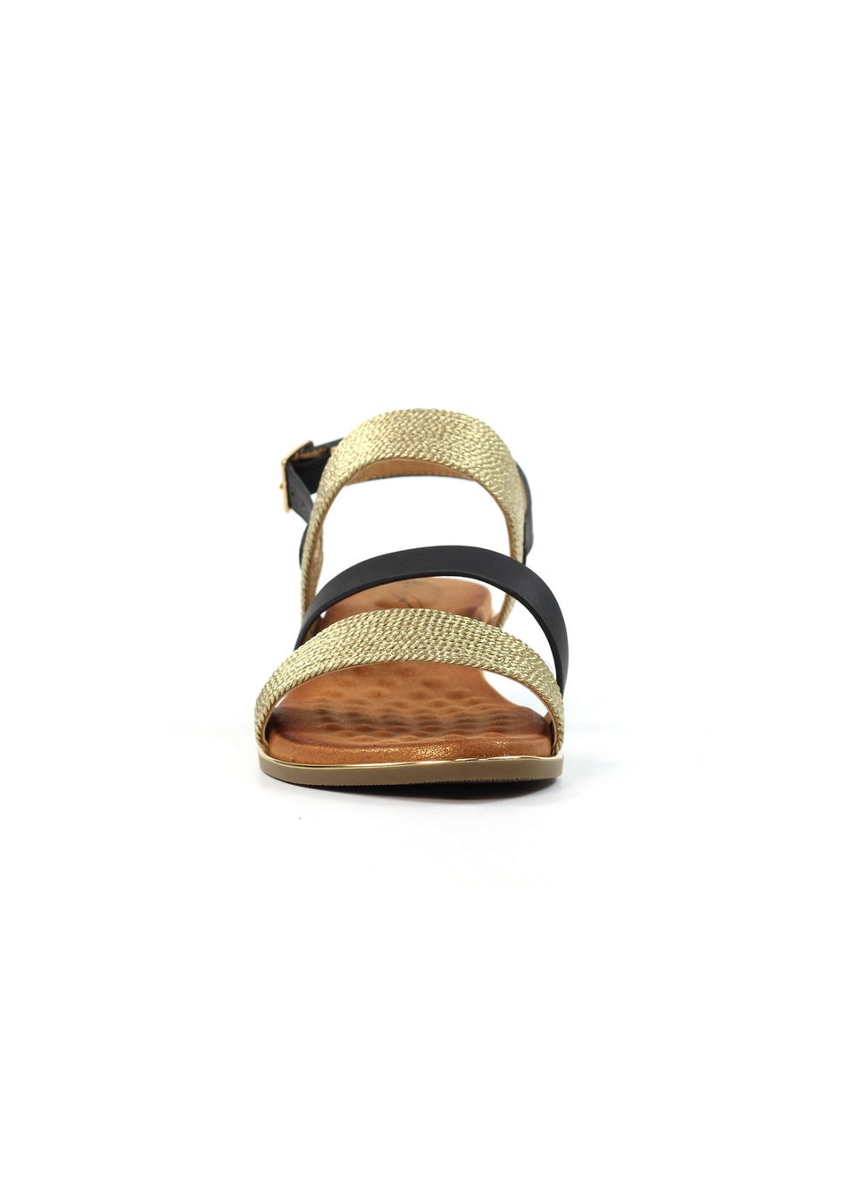 Lunar Black Pippa Wedge Sandal