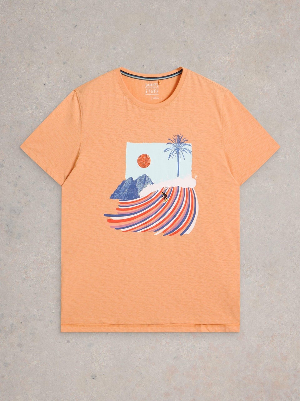 T-Shirt Abersoch mit Wellengrafik