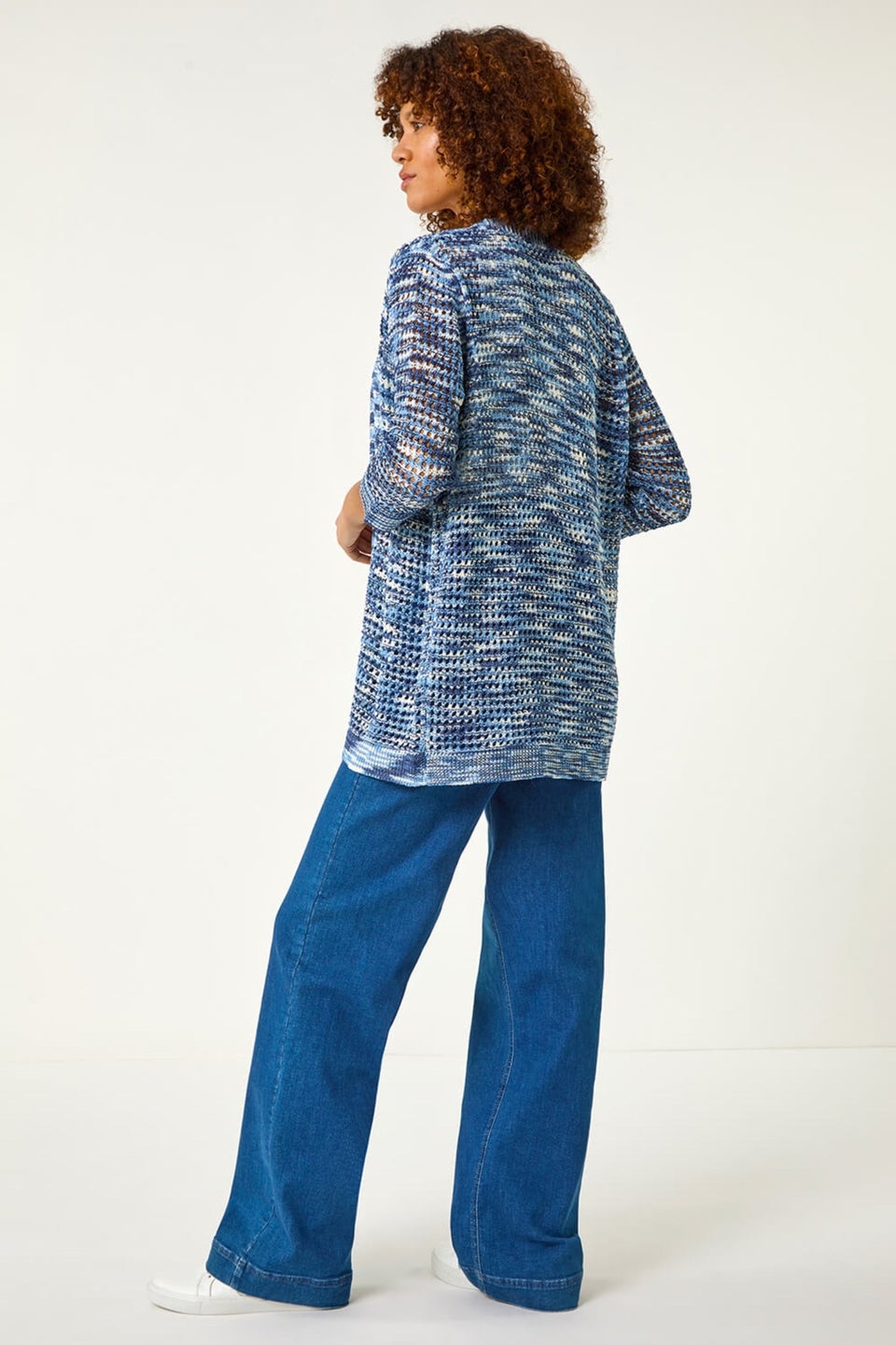 Roman Blue Space Dye Knit Cardigan