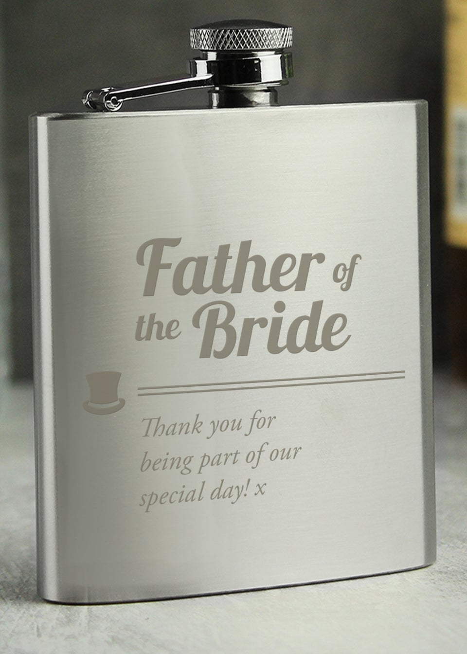 Personalised Memento Company Father of the Bride Hip Flask