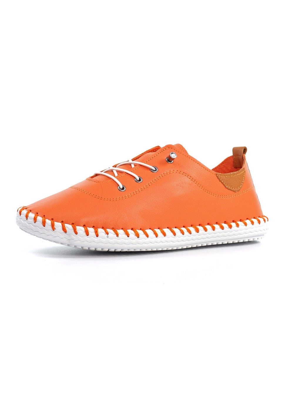 Lunar Orange St Ives Plimsoll