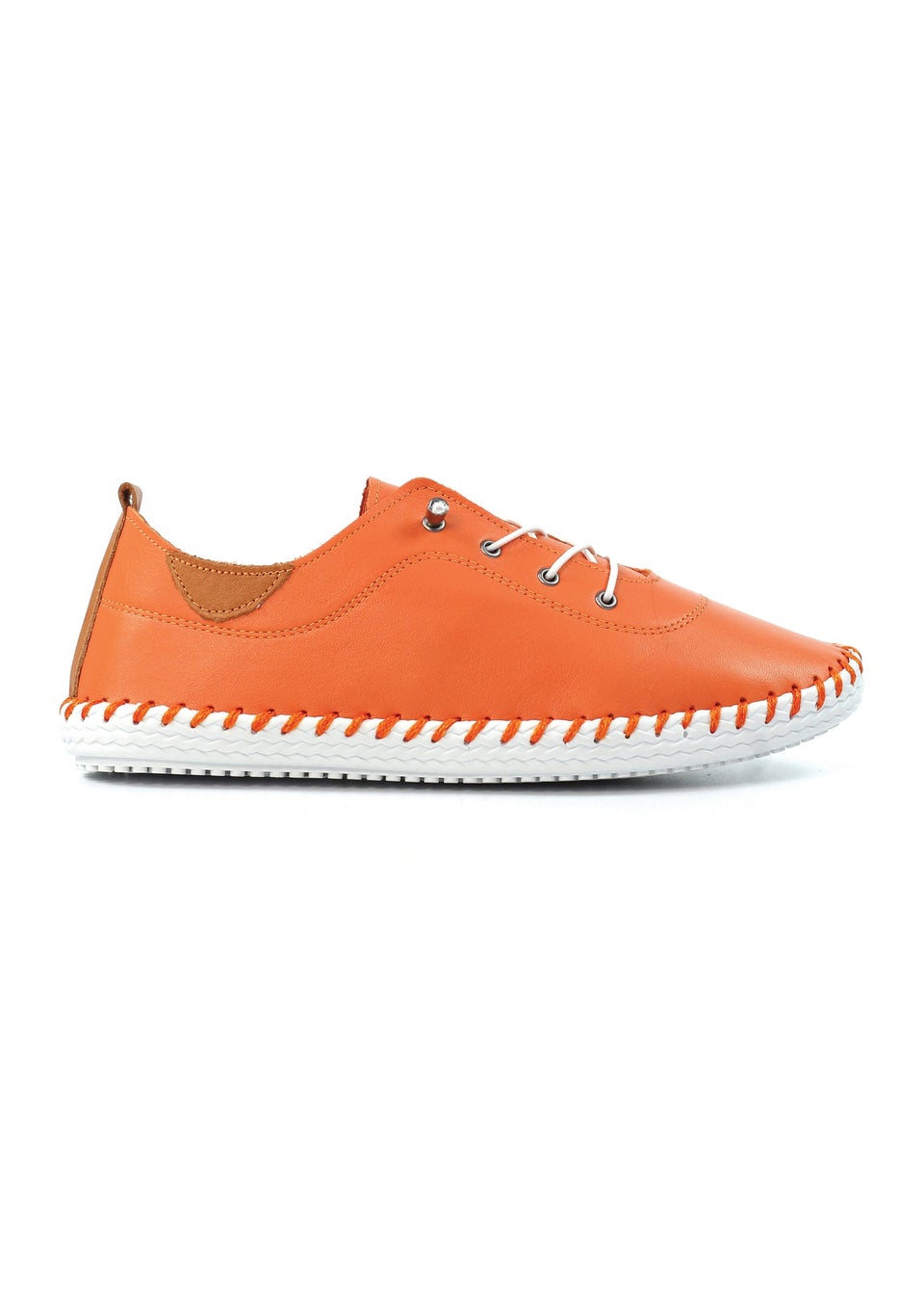 Lunar Orange St Ives Plimsoll