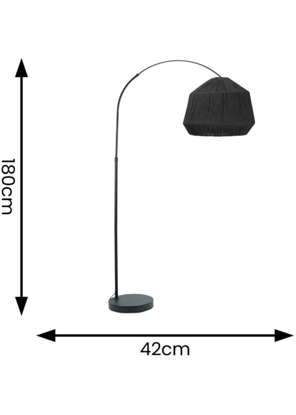 ValueLights Louis Matte Black Floor Lamp with Tapered Shade