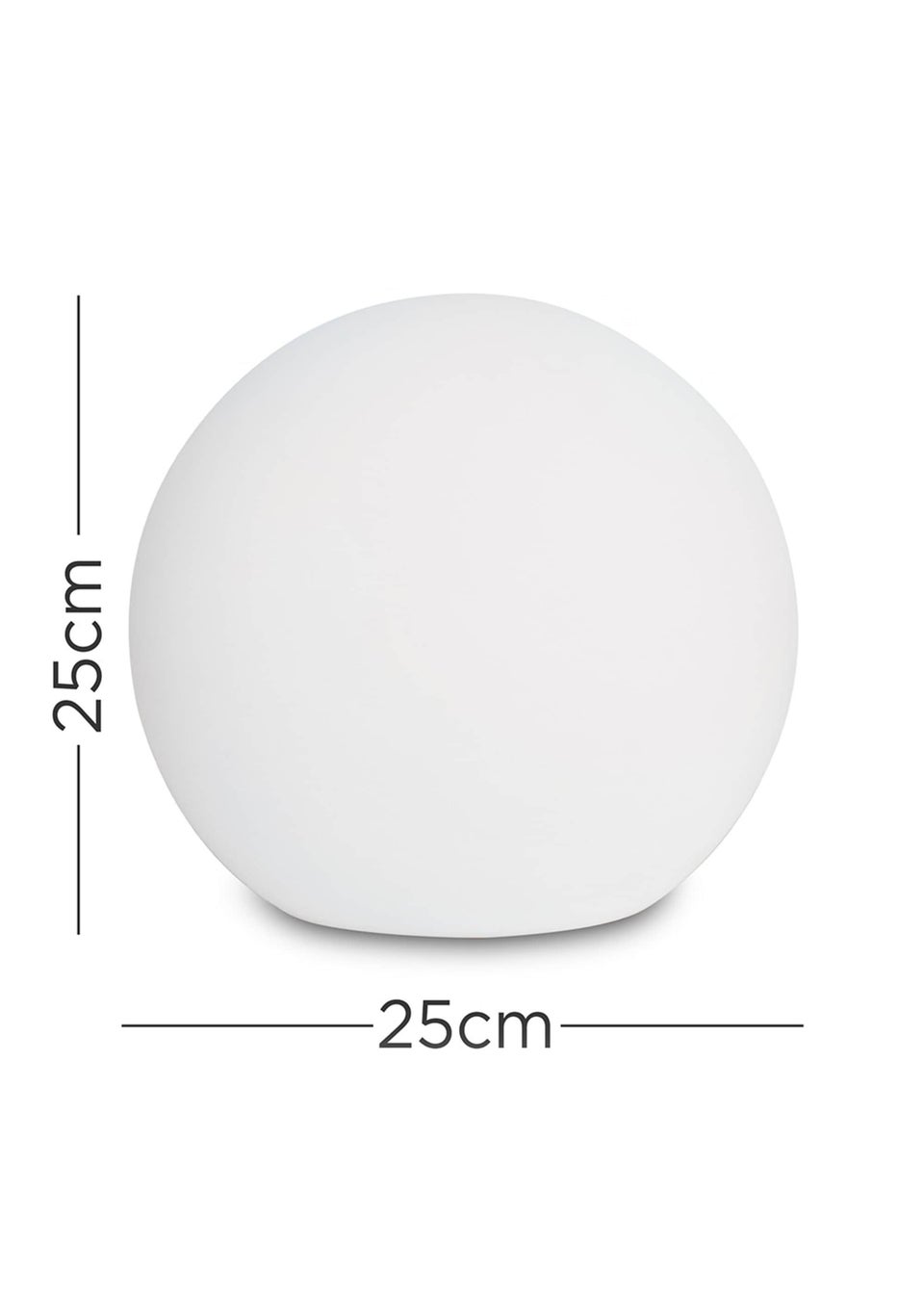 ValueLights Toka IP44 Colour Changing Rechargeable Garden Ball Light with Remote Control (25cm)