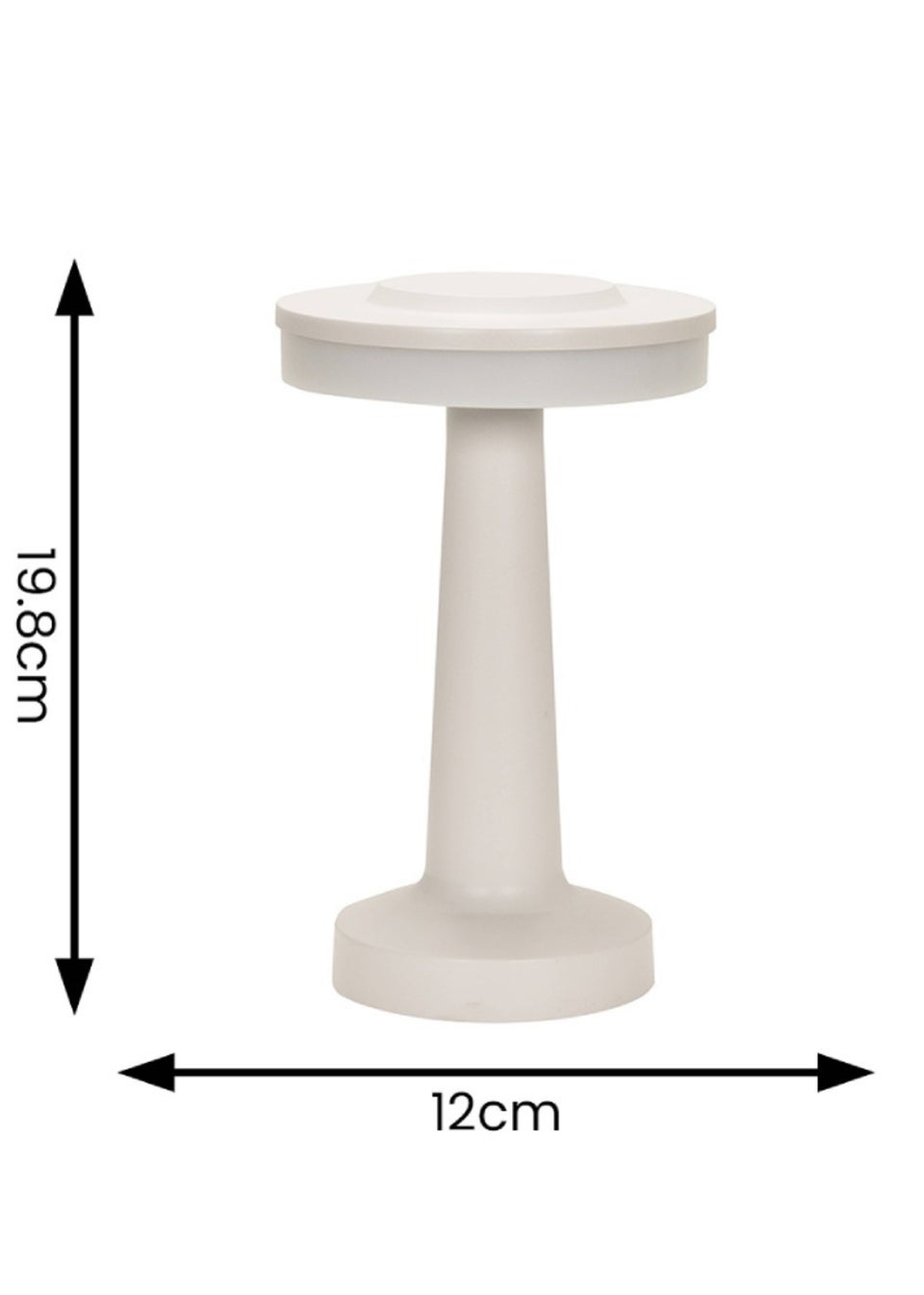 ValueLights Troy Matte White LED Rechargeable Dimmable Touch Table Lamp