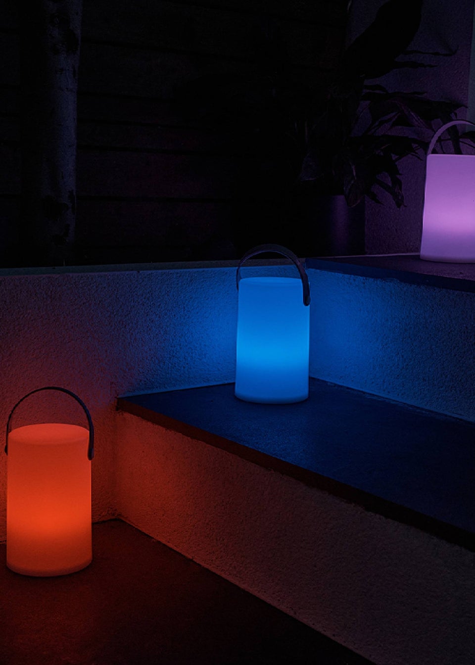 ValueLights Daomu IP44 Colour Changing Rechargeable Lantern Table Lamp Light