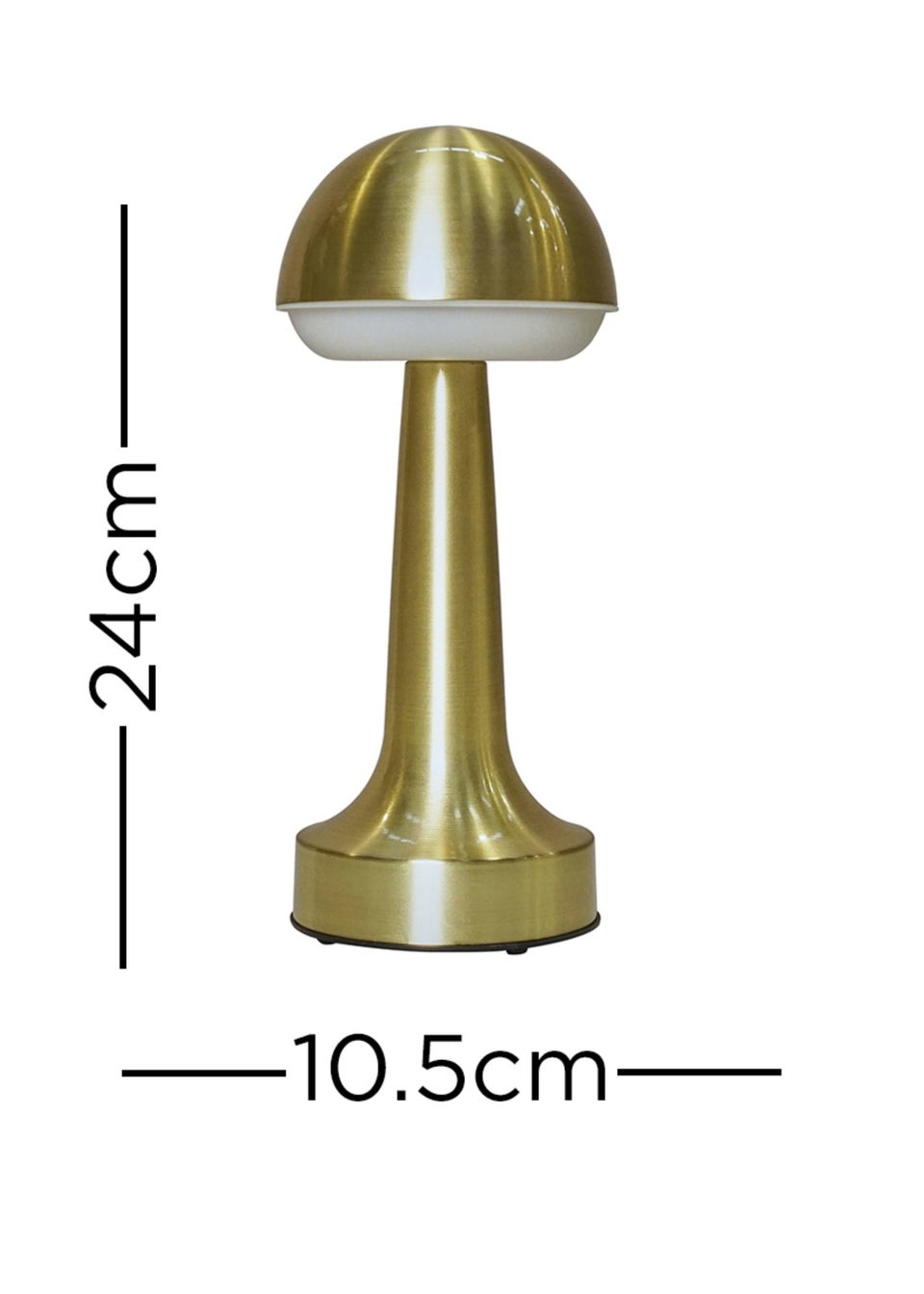 ValueLights Troy Antique Brass LED Rechargeable Dimmable Touch Table Lamp