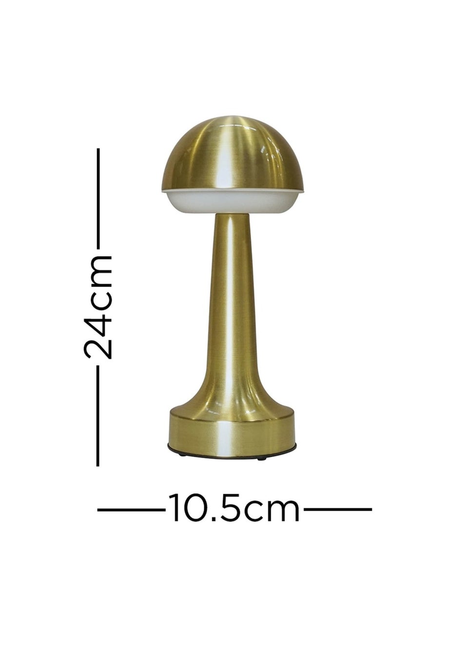 ValueLights Troy Antique Brass LED Rechargeable Dimmable Touch Table Lamp