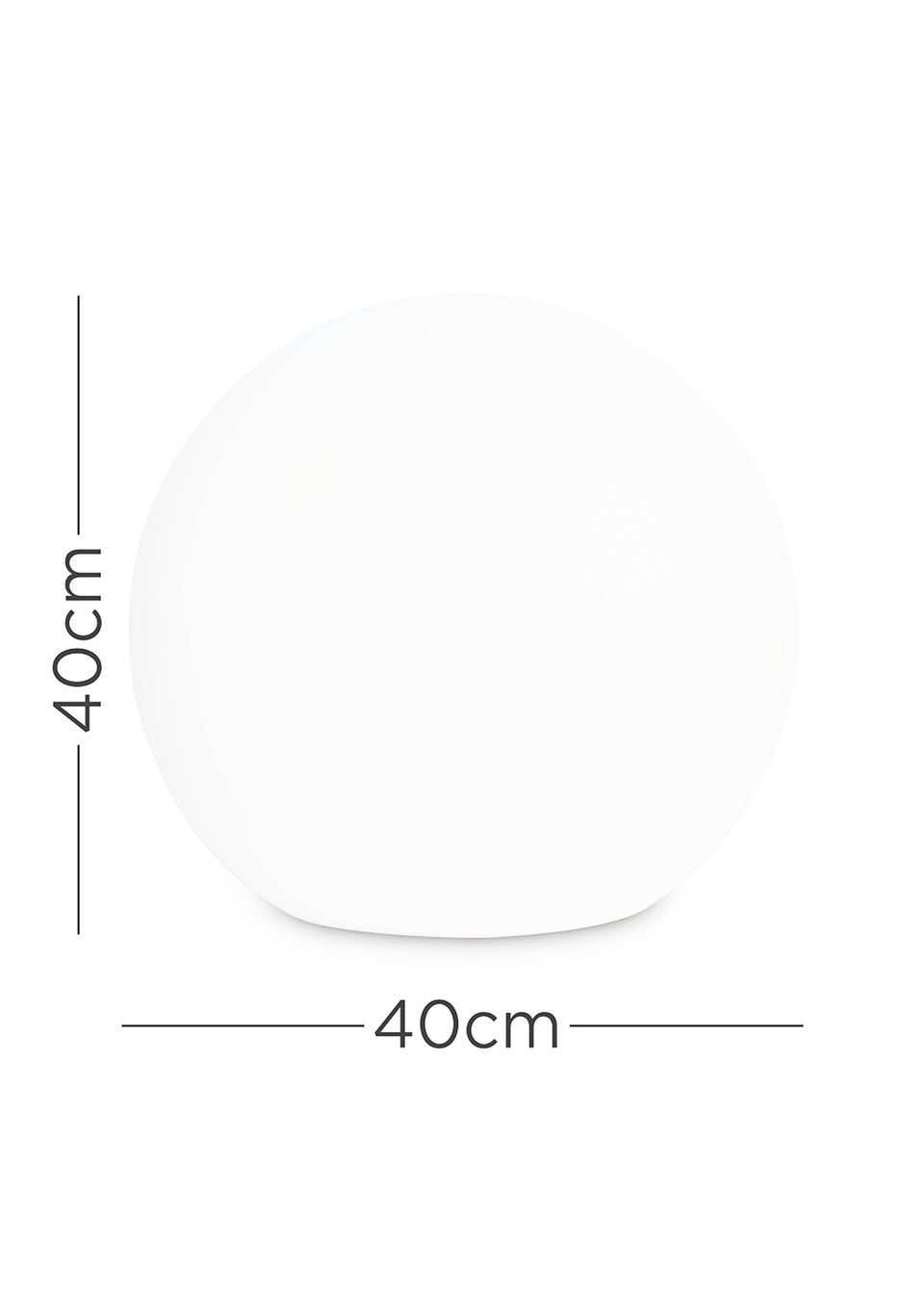 ValueLights Toka IP44 Colour Changing Rechargeable Garden Ball Light with Remote Control (40cm)