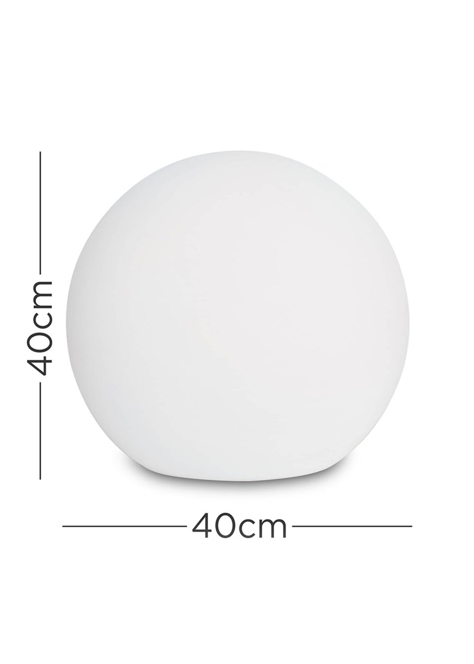 ValueLights Toka IP44 Colour Changing Rechargeable Garden Ball Light with Remote Control (40cm)