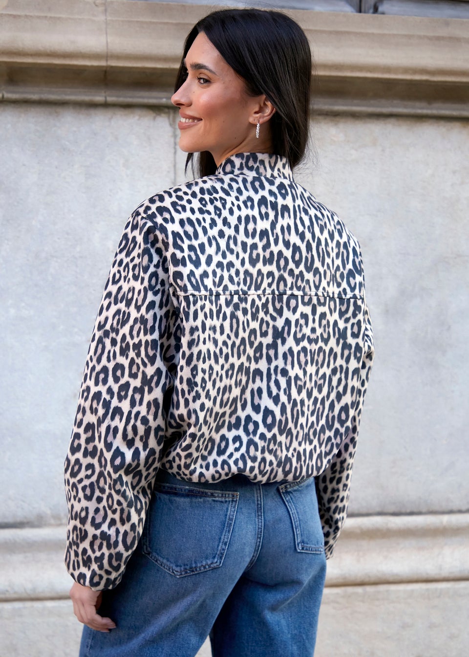 Threadbare Brown Bubble Hem Suedette Bomber Jacket