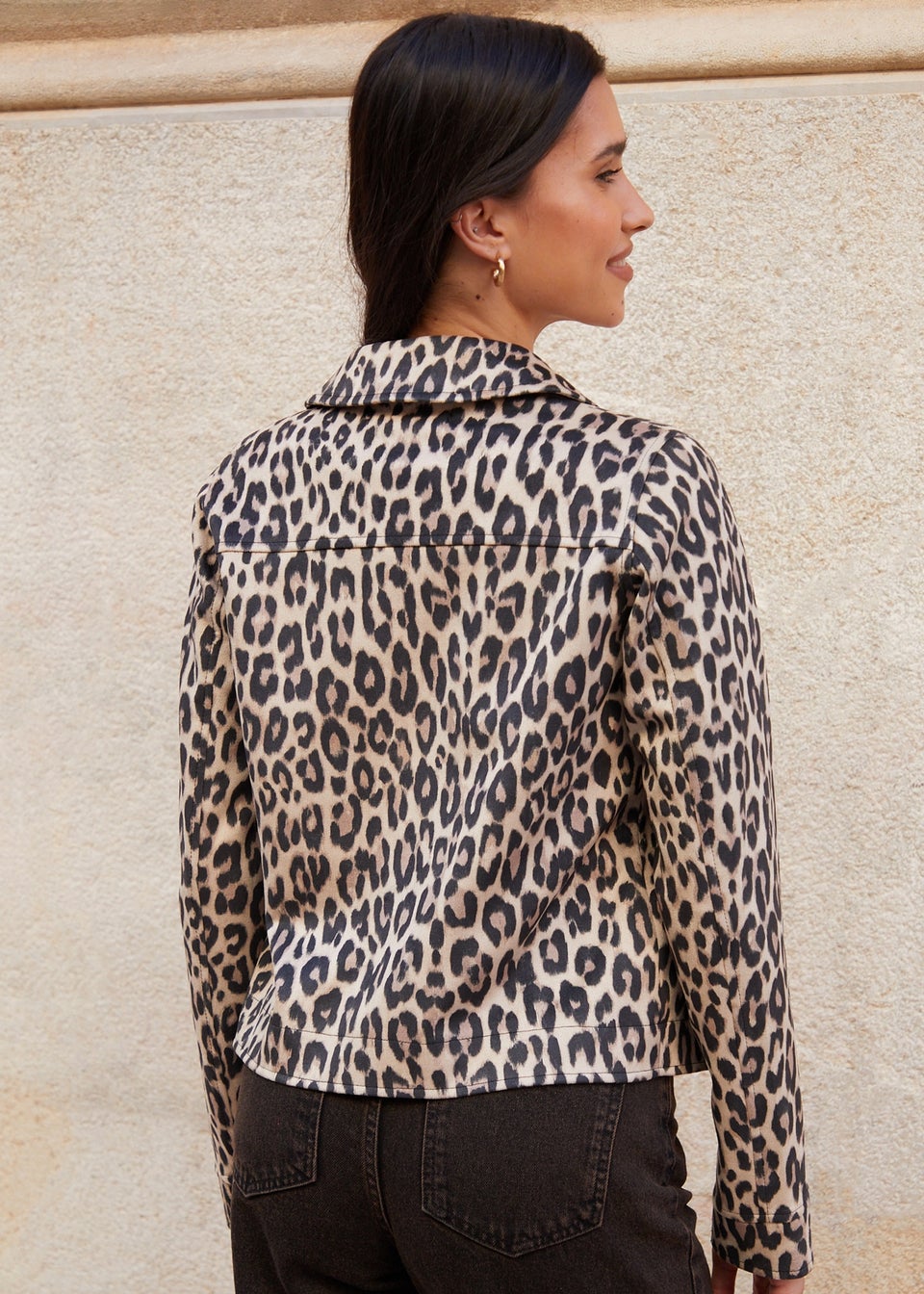 Threadbare Brown Cropped Button Up Suedette Shacket