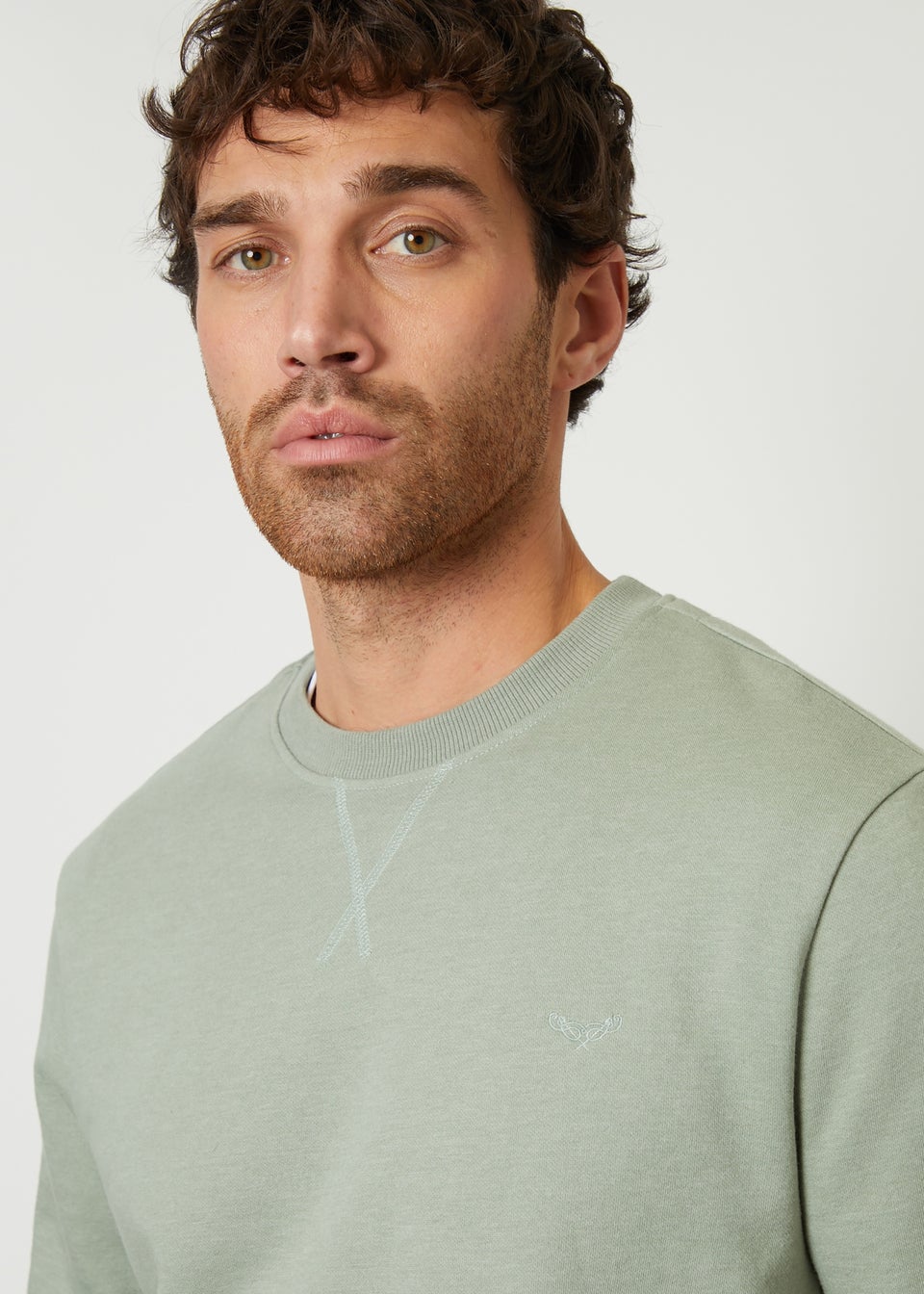 Threadbare Soft Green Cotton Blend Satsuma Crew Neck Sweatshirt