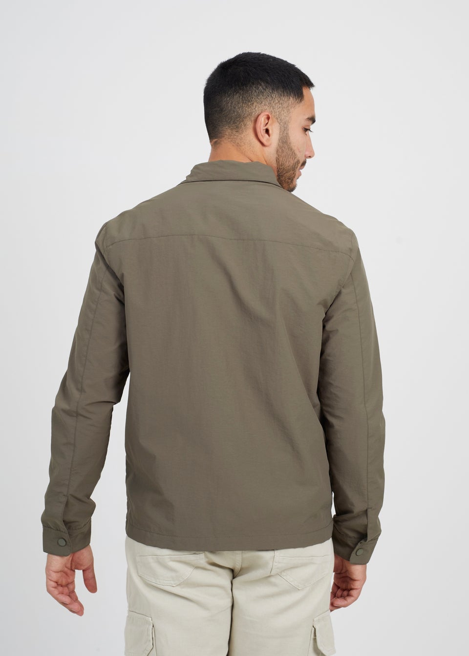 Brave Soul Khaki Lightweight Patch Pocket Shacket