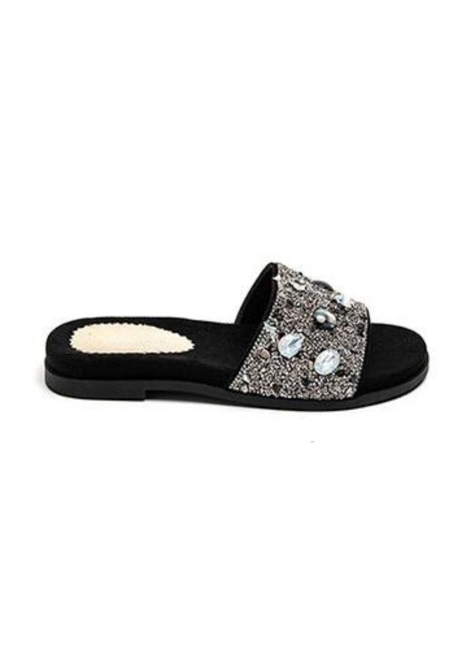 Love Lemonade Black Sparkly Gem Sliders