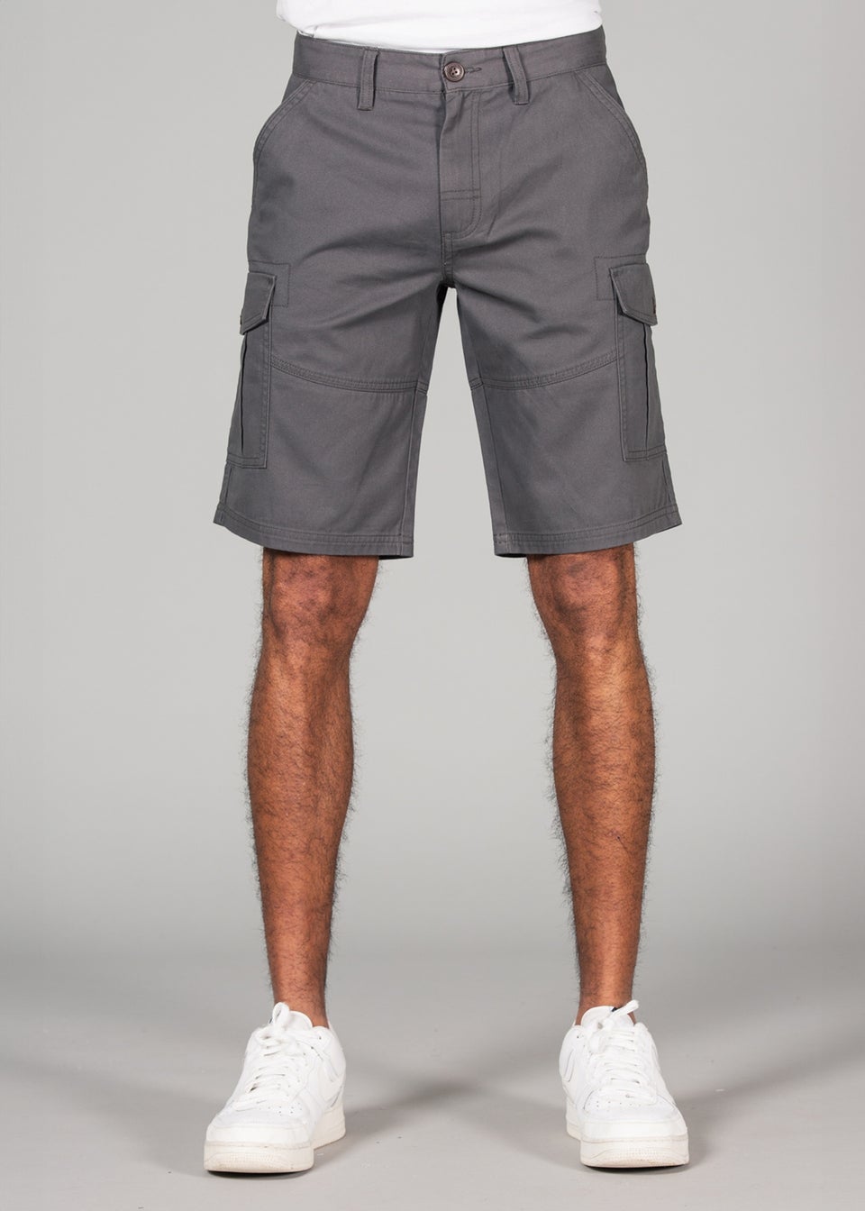 Tokyo Laundry Grey Cotton Cargo Shorts