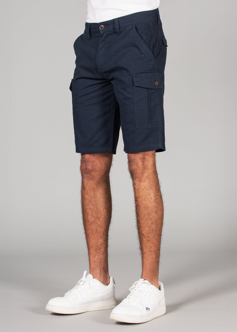 Tokyo Laundry Navy Cotton Cargo Shorts