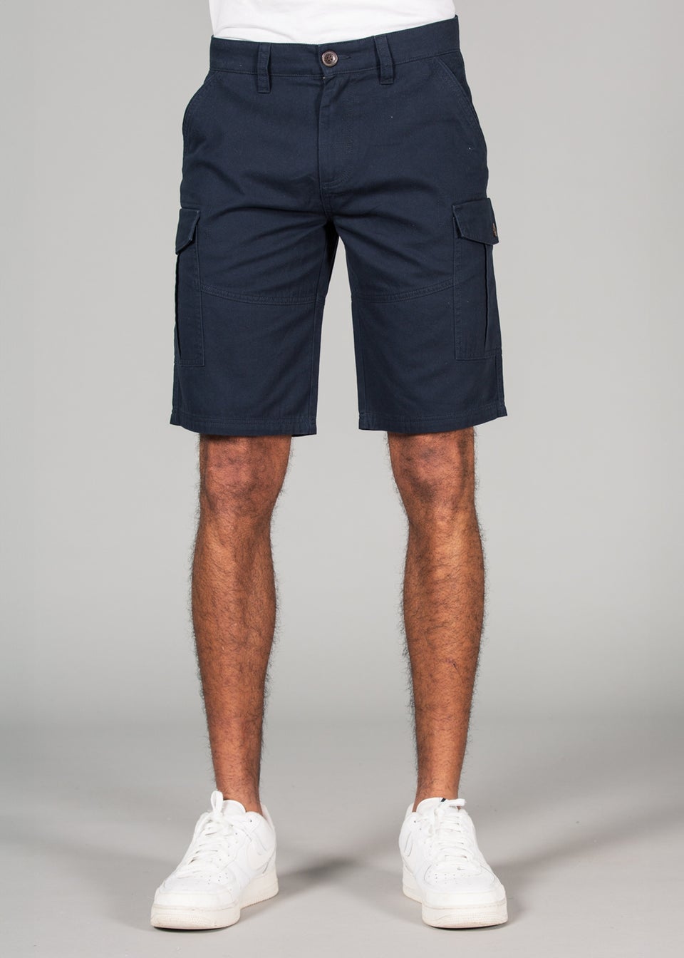 Tokyo Laundry Navy Cotton Cargo Shorts