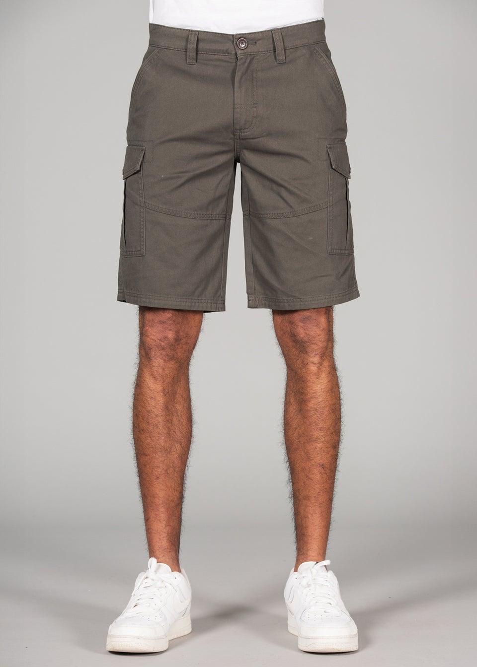 Tokyo Laundry Khaki Cotton Cargo Shorts