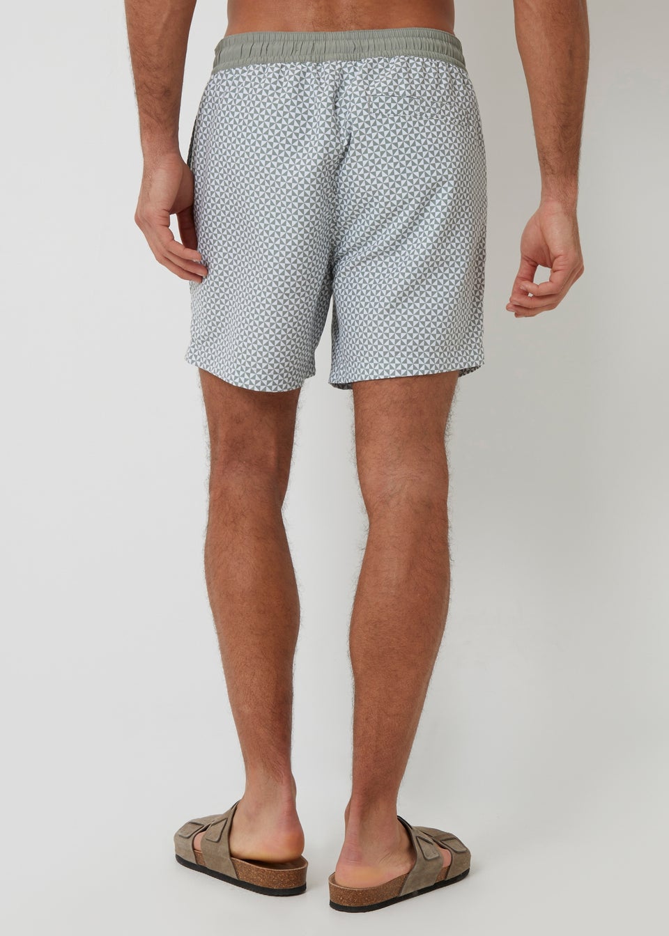 Threadbare Soft Green 2 Pack Geometric Print Swim Shorts